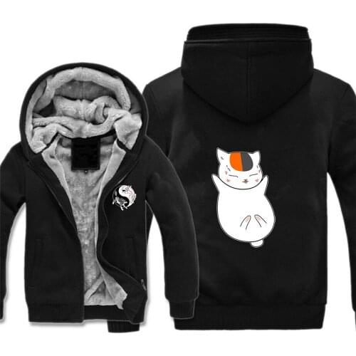 Anime Natsume Yuujinchou jacket Nyanko Sensei Cat Cosplay Hoodie Jacket Sleeveless Hooded Coat Costume zipper jacket hoodie