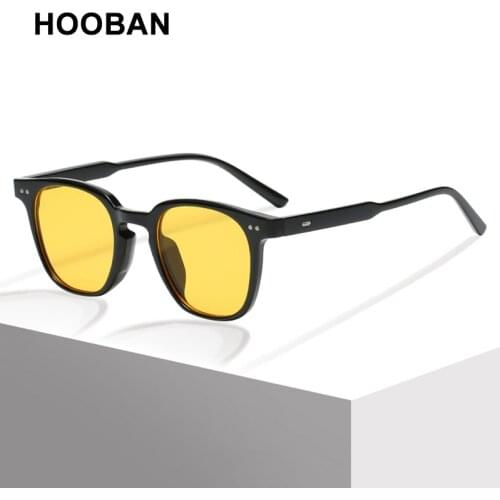 HOOBAN Fashion Square Sunglasses Women Men Vintage Ultra Light Sun Glasses For Female Classic Rivet Outdoor Eyeglasses UV400