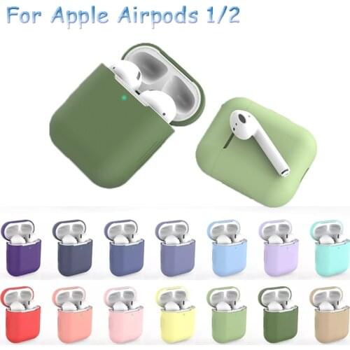 Soft Silicone Cases For Apple Airpods 1/2 Cases Wireless Bluetooth Headphones Cover For Apple Air Pods Charging Box Bags
