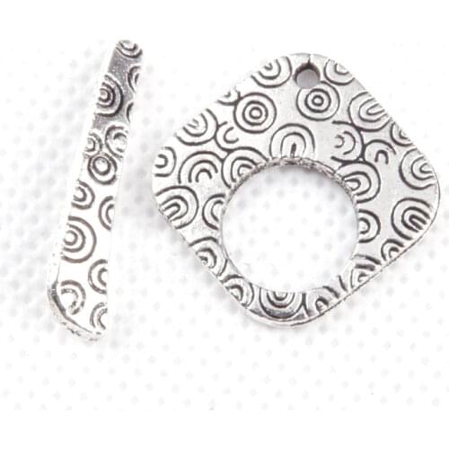 10 set Square Tibetan Silver Toggle Clasps Sets for Jewelry Making Women Bracelet Necklace Clasp Hooks Findings Diy Accessories