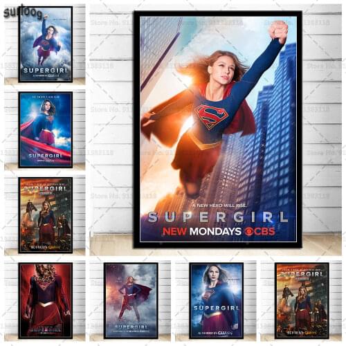 Supergirl Hot TV Show Wall Art Poster Hot Pictures Prints Canvas Painting for Living Room Home Decor