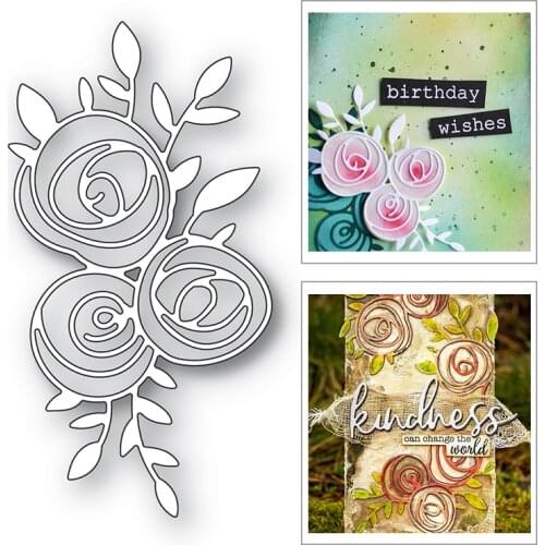 Christmas Rose Blossoms 2020 New Metal Cutting Dies for DIY Scrapbooking and Card Making Decoration Embossing Craft No Stamps