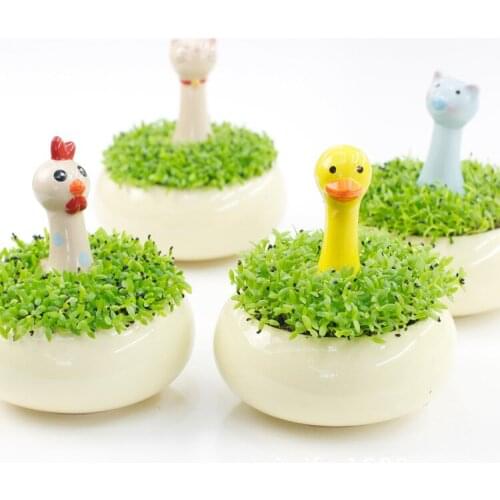 New exotic animal zakka ceramic small pot potted indoor air purification Keeper pot wholesale