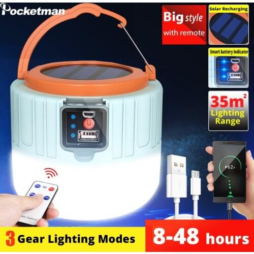 280W Portable Solar Camping Lantern Light LED USB Rechargeable Bulb Outdoor Tent Lamp Lanterns Emergency For BBQ Hiking