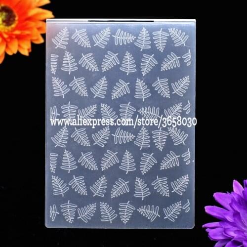 Leaves 3 Plastic Embossing Folder For Scrapbook DIY Album Card Tool Plastic Template 10.6x15.5cm 8071140