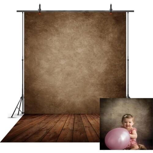 Gradient Brown texture Wall Wooden Floor Portrait Photography Backgrounds Customized Photography Backdrops For Photo Studio