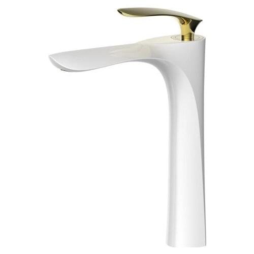 Production All Copper Hot And Cold Single Put On The Stage Basin Single Hole Gold Basin Faucet