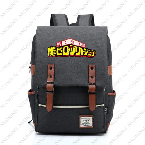 Boku no Hero Academia Backpack Fashion vintage Travel Backpack New Personalized Anime My Hero Academia Student Canvas Bag unisex