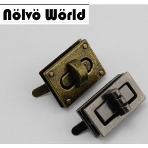 30sets 10sets old silver bronze pressed lock briefcase lock for genuine leather handmade man bag high quality Diy