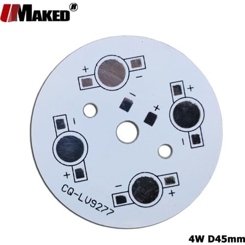 4W Dia45mm LED PCB Heatsink 1W3W5W High Power LEDs Install Aluminun Lamp Plate 1 3 5W Panel for LED blub Spotlight Downlight DIY