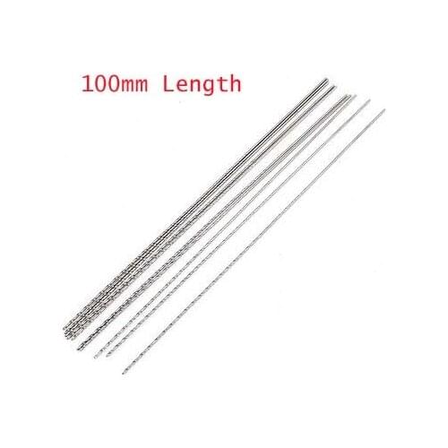 OZE19921102 10 x High Speed Steel Twist Drilling Dia. 0.5/0.6/0.7/0.8/0.9/1/1.1/1.2/1.3/1.4/1.5/1.6/1.7/1.8/1.9/2mm X 100mm