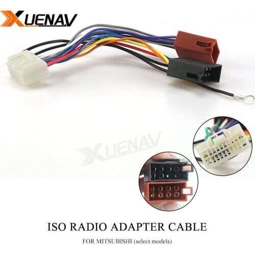 Xuenav ISO Adaptor Stereo Radio Adapter 12-130 for/-MITSUBISHI 2007+ Wiring Harness Connector Lead Loom Cable Plug