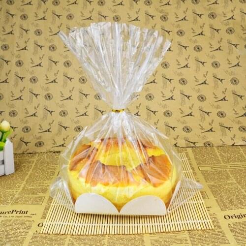100set/lot 8" Thickening Chiffon Cake Packaging Gift Bag Toast Cupcakes Boxes DIY Baking Packaging Bag ZA5017