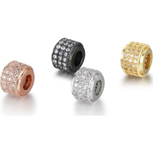 Wholesale 5pcs/lot charms Metal natural stone crystal CZ Zircon DIY Beads bracelet beadwork accessories for jewelry making C70