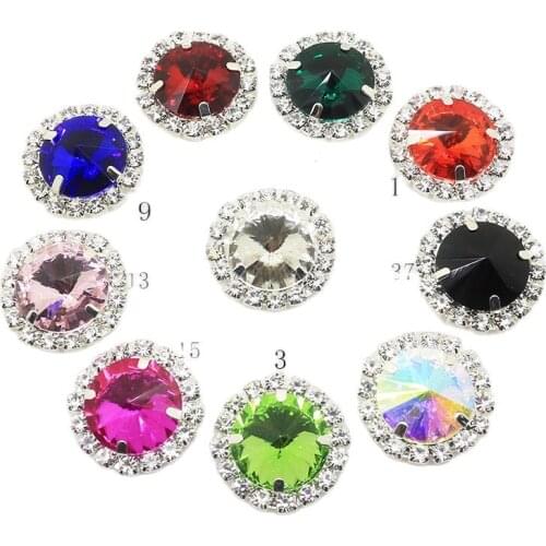 High-end Delicate10 pcs Round Convex Diamond Crystal Jewelry Accessories Rhinestone Handmade Clothing Making Material Decoration