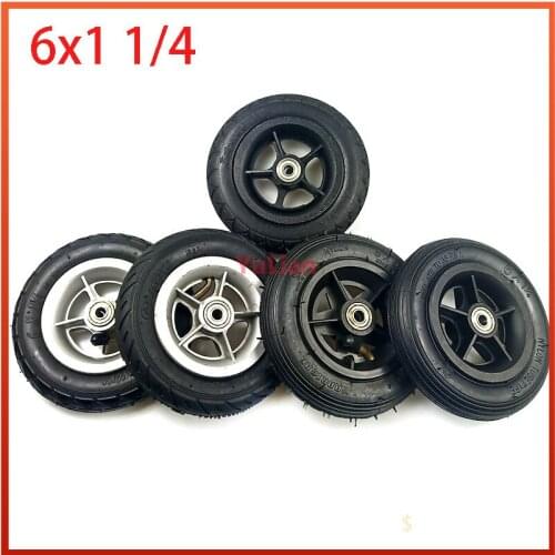 6x1 1/4 Pneumatic Wheels 6*1 1/4 Inflation Tires Inner Tube for Wheelchair Mini Electric Scooter Tyre Replacement Accessories