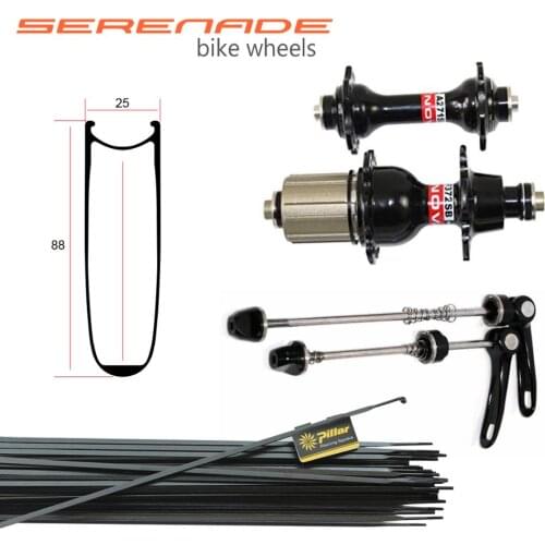 700C 88mm Deep Clincher Bike Carbon Wheels 25mm Wide For Road Cycling Wheelset Basalt Braking Surface