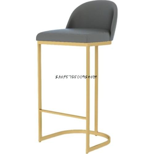 Nordic bar stools home modern minimalist backrest high-foot bar stools light luxury American bar ins front desk creativity