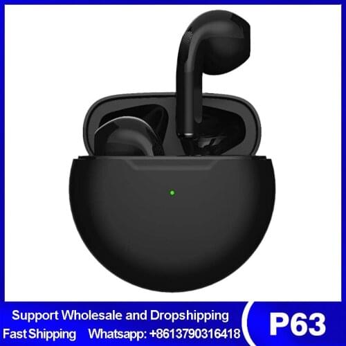 P63 TWS Wireless Bluetooth Headphone Bluetooth 5.0 Headphone In Ear Sports Headset Microphone Stereo Earphone For IOS Android