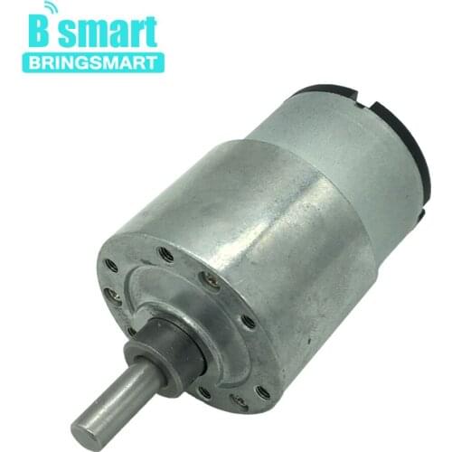 Bringsmart JGB37-520 Mini DC Gear Motor 12 volt High Torque DC Engine Reduction Electric Motor Reversed Modeling for DIY Toys