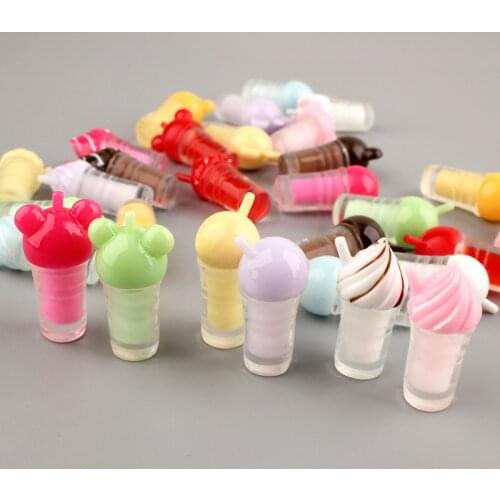 10pc Milk Ice Cream Cups Funny DIY Accessories Decoration Figurine Dollhouse Decor Miniature Toy Craft Garden Fairy Ornament