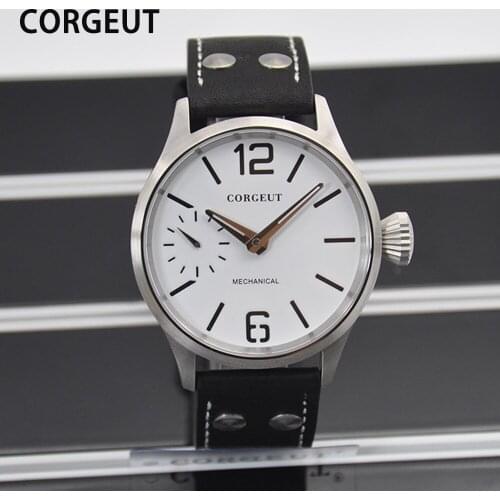 CORGEUT Top Brand Luxury Mechanical Wristwatches Watch For Men Business Casual Leather Band Belt Watch Simple Dial Watch