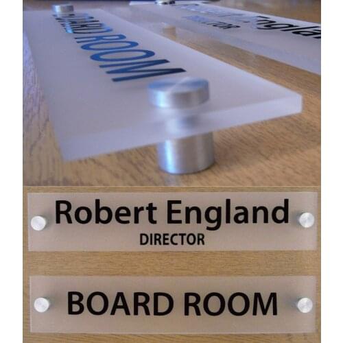 DIY House Number Office Door Sign/Plaque Personalised Quality Frosted 5mm Acrylic Stand Offs