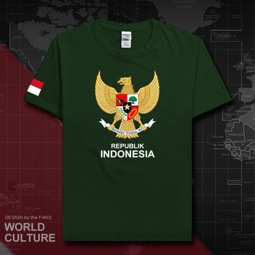 Indonesia Indonesian t shirt man jerseys 2018 nation team cotton t-shirts meeting fans streetwear fitness casual tees IDN new 20