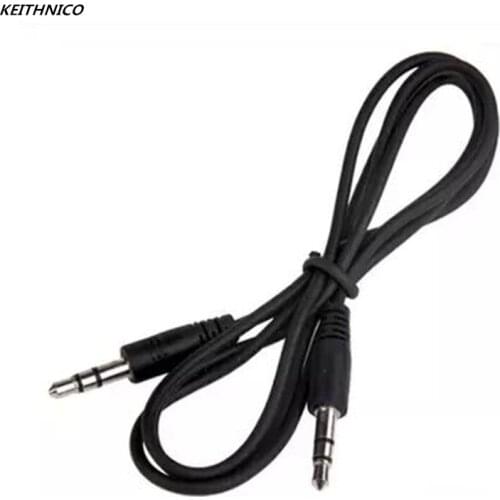 KEITHNICO 1PC Black 3.5mm Car Aux Auxiliary Cord Male To Male Stereo Audio Cable for MP3/MP4 Player