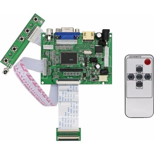 Controladora LVDS TTL 50PIN para AT070TN90 92 94 Display LCD Placa Suporte HDMI VGA 2AV VS-TY2662-V1 Automaticamente