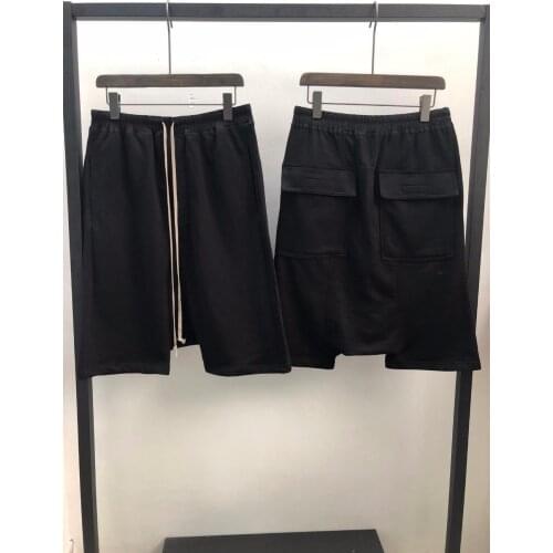 Owen Seak Men Casual Short Cotton Harem Gothic Style Mens Clothing Sweatpants Summer Women Loose Black Short Size XL