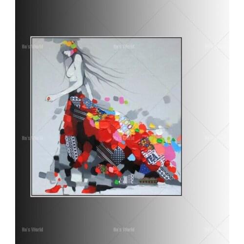 Beauty oil painting Wall Art Hand Painted Elegant Canvas Oil Painting Home Decor Picture For living room Bedroom chrismas gift