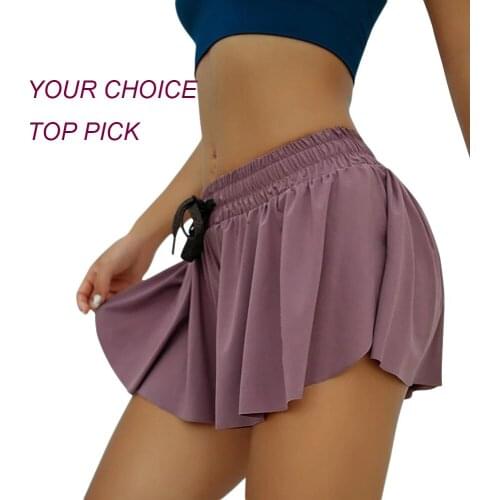 Summer Loose Sportswear Breathable Running Fitness Shorts Fake Two-pieces Slim Yoga Shorts Pants Women Quick Drying Gym Clothing