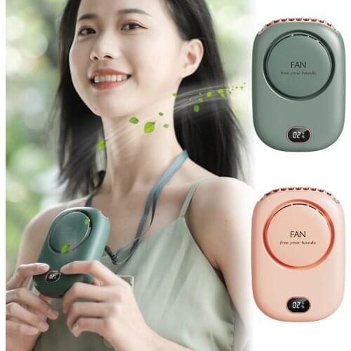 New Mini Fan Handsfree Neck Fan USB Rechargeable with 3-Level Speed Multi-Functional for Travel Sports Office N66