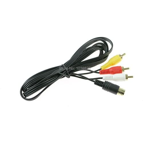 New gold Plated SAV RCA Video Audio AV Composite Cable for Sega Saturn S-Video AV