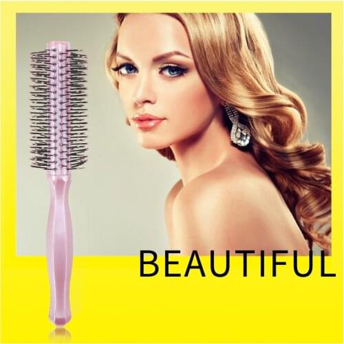 Pearlescent Colors Curly Hair Comb Cylinder Roll Hair Brush Haircare Soft Teeth Styling High Quality Professional Brand Barber