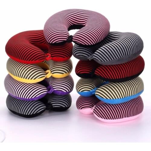 1PC Fashion High Grade U-Shape Pillow Nano Beads Neck Pillow Protect Headrest Travel Soft Cushion OU 047