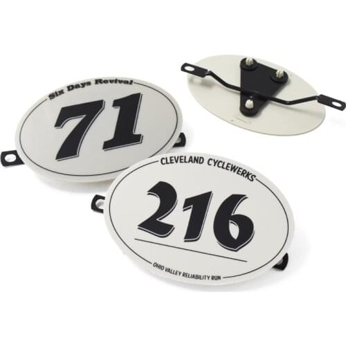 Retro Motorcycle Modified Cafe Racer Climbing Number Plate Decorative Number Plate