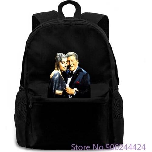 Lady Gaga Tony Bennett Cheek To Cheek Tour Mens Black Homme women men backpack laptop travel school adult student