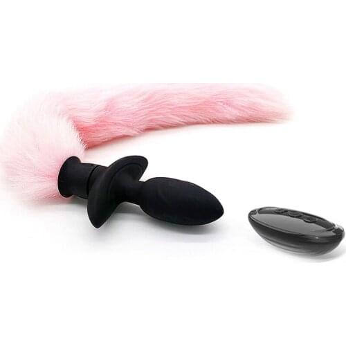 Sexy Swing Vibrating Fox Tail Anal Plug For Women Wireless Remote Control Cosplay Fox Plug Vibrator Adult Sex Toy For Couples