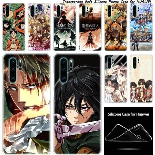 Silicone Case Anime Attack On Titan Levi Ackerman for Huawei NOVA 3 3i 5 5i P20 P30 Pro P9 P10 P8 Lite 2017 P Smart Z Plus 2019