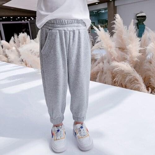 Girls Sport Pants Solid Color Pants For Girl Casual Style Childrens Sweatpants Spring Autumn Kid Clothes