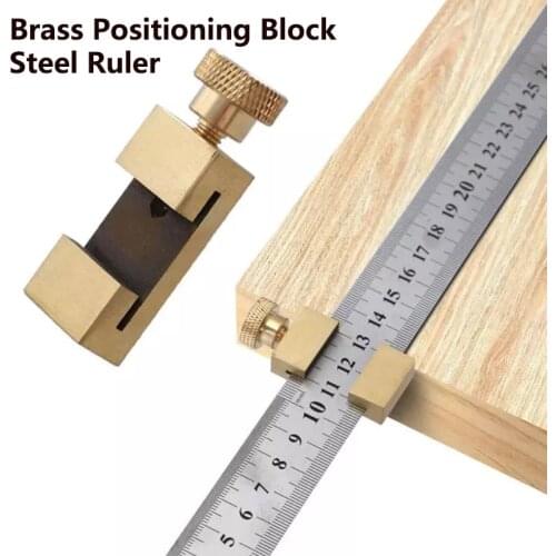 Carpentry Positioning Block Durable Locator Woodworking Tools Corner Fixed Universal Gauge Brass Angle Scriber Locator Gauge