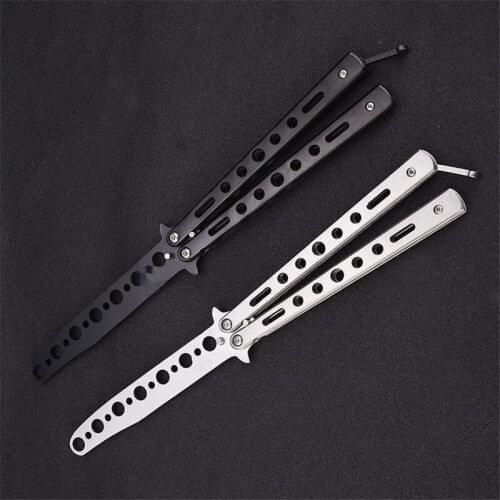 Novice training knife rivet maintenance free swing knife military knife butterfly knife training tool not sharpened