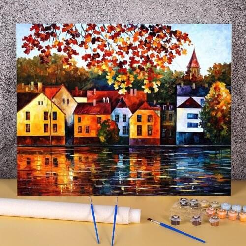 When The City Sleeps Paint Kit Oil 40*50 Oil Painting Decoration Kids Handicraft Paint Kit Oil Handiwork
