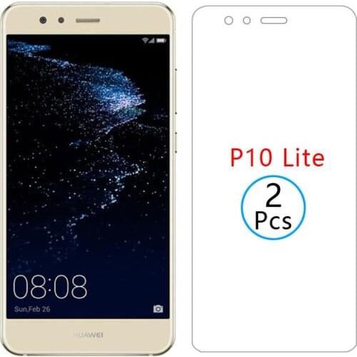 2pcs hd protective glass for huawei p10 lite screen protector tempered glas on p 10 light p10lite film huawey huwei hawei