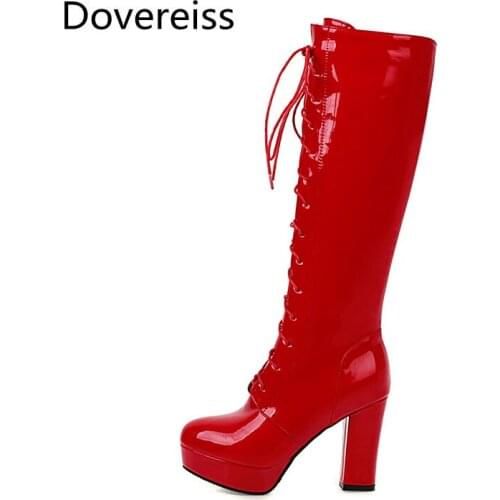 Winter for woman Fashion New Sexy Pointed toe Pure color Gold Pink Platform Stilettos heels Clear heels boots ankle boots 33-40