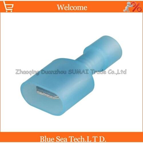 200pcs/lot MDFN2-250 blue male cold-pressed terminal insulated terminal for 1.5-2.5mm2,16-14 AWG wire 15A