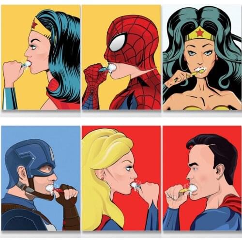 5D DIY Diamond Painting Full Square Drill Embroidery Marvel Spiderman Superhero Diamond Embroidery Handcraft Kit Home Decoration