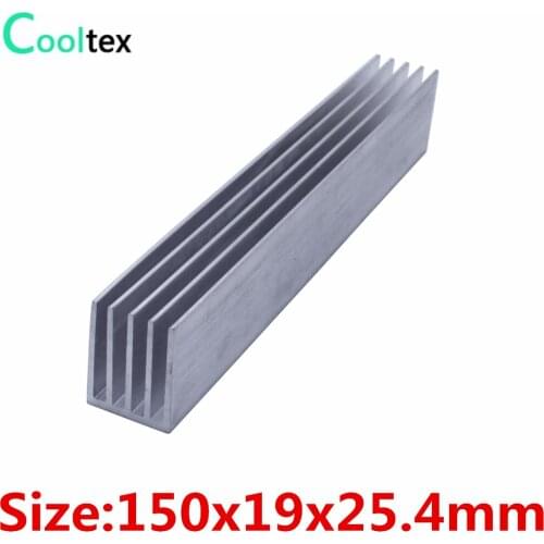 20pcs/lot) 150x25.4x19mm Aluminum heatsink heat sink radiator for chip LED cooling